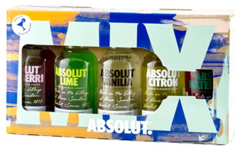 Mini Absolut Set 38,8% 5 x 0,05L