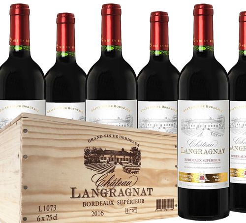 Chateau Langranat Bordeaux Superior 6x0.75l 4,5l 14% Dřevěný box