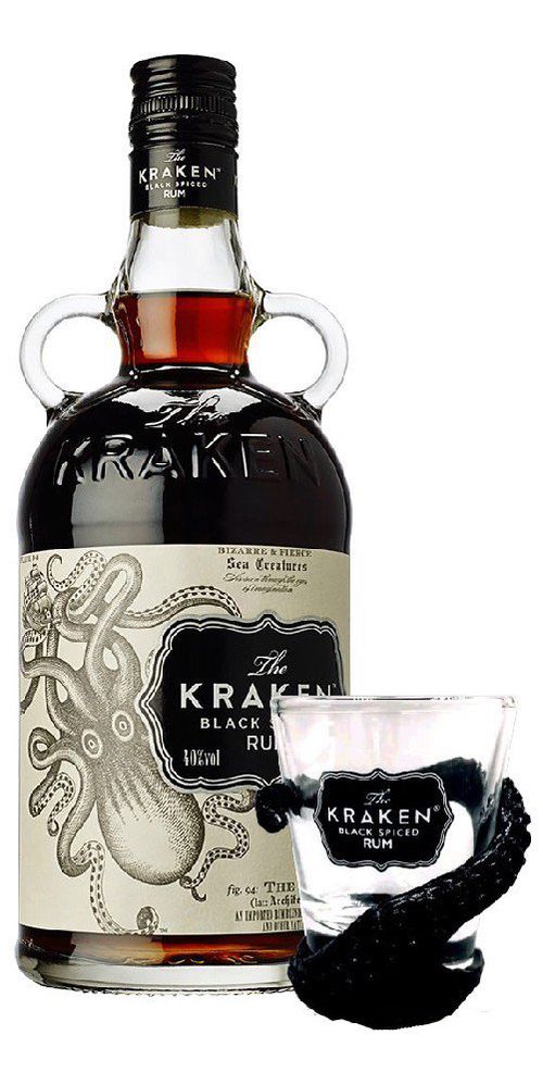 Kraken Black 0,7l 40% + 1x sklo