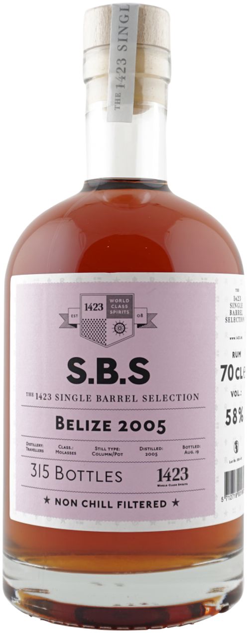 S.B.S Belize 14y 2005 0,7l 58% L.E. / Rok lahvování 2019