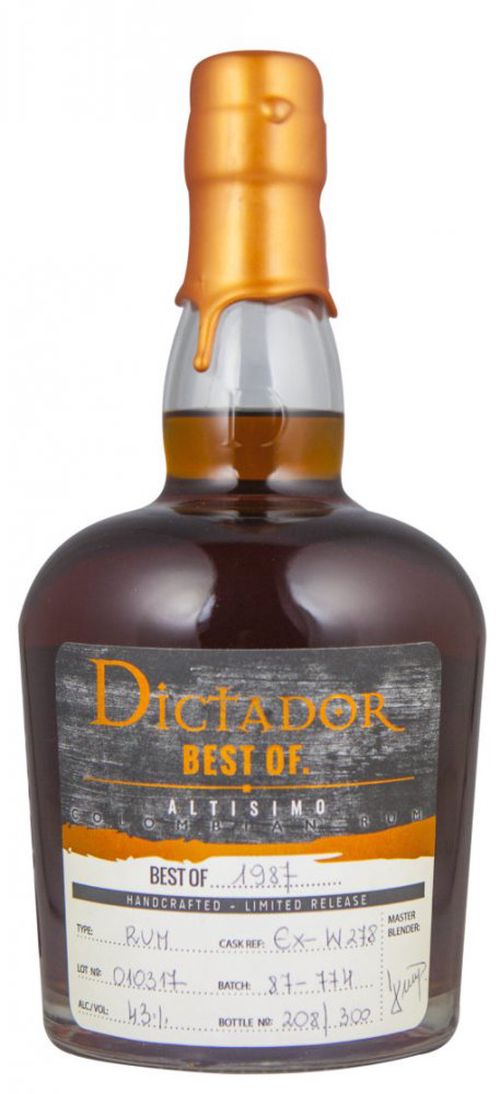 Dictador The Best of 31y 1987 0,7l 41% L.E. / Rok lahvování 2018