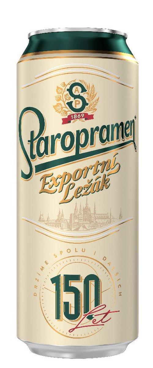 Staropramen 12° 6×0,5l 5% Plech