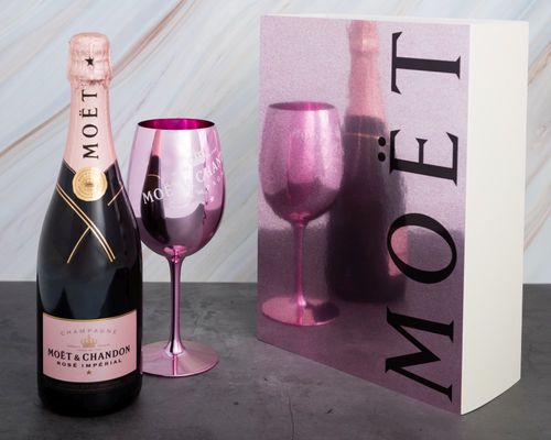 Moët & Chandon Impérial Rose 0,75l 12,5% + Růžová sklenice