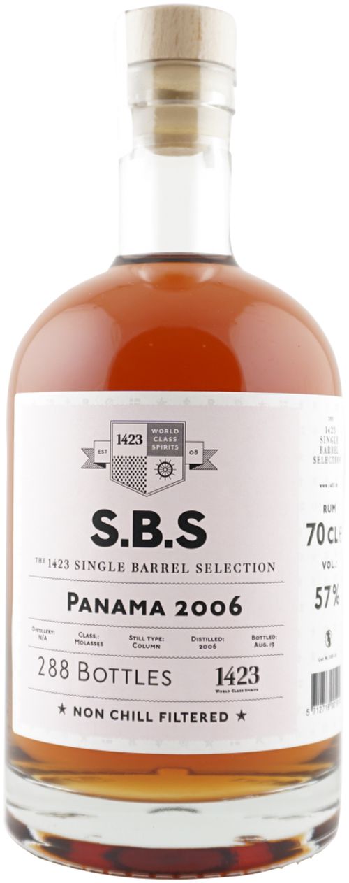 S.B.S Panama 13y 2006 0,7l 57% L.E. / Rok lahvování 2019