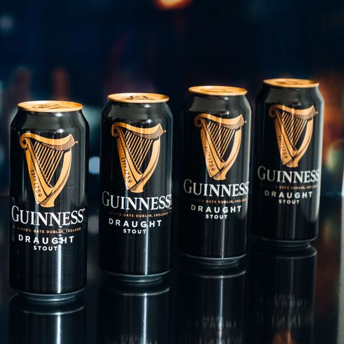 Guinness Stout Draught 11° 0,44l 4,2% Plech - 3 + 1 zdarma