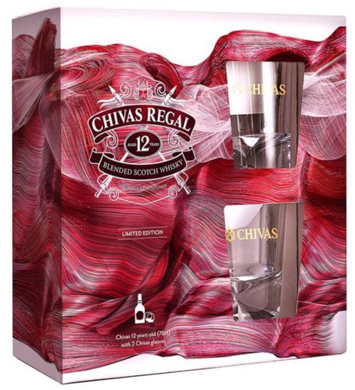 Chivas Regal 12y 0,7l 40% + 2x sklo GB 2018