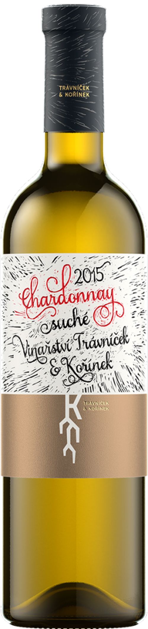 Trávníček & Kořínek Chardonnay Pozdní sběr 2018 0,75l 13%