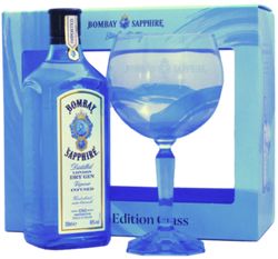 Bombay Sapphire + 1 Sklenice 40% 0,7L