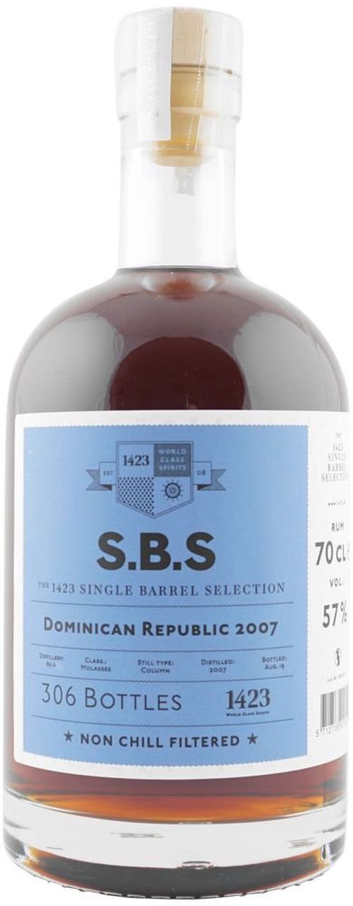 S.B.S Dominican Republic 12y 2007 0,7l 57% L.E. / Rok lahvování 2019