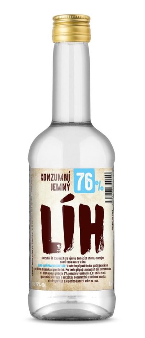 Konzumní líh jemný 0,5l 76%