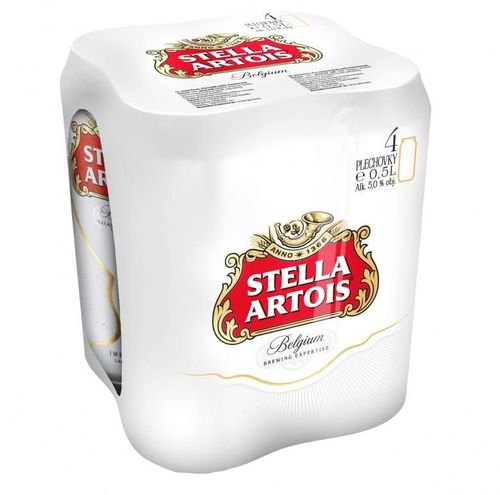 Stella Artois 11,4° 4×0,5l 5% Plech