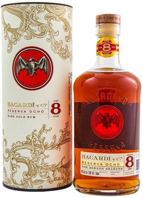 Bacardi Reserva Ocho Rare Gold 8y 0,7l 40% Tuba