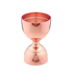 Leopold Jigger v černém provedení Cocktail Kingdom s ozdobným lemem