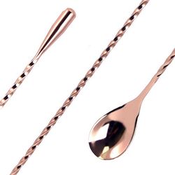 Měděná míchací lžička kulaté zakončení Teardrop 40cm