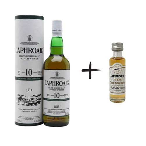 Laphroaig Original Cask Strength 10y 0,7l 56,5% GB + miniatura / Rok lahvování 2021