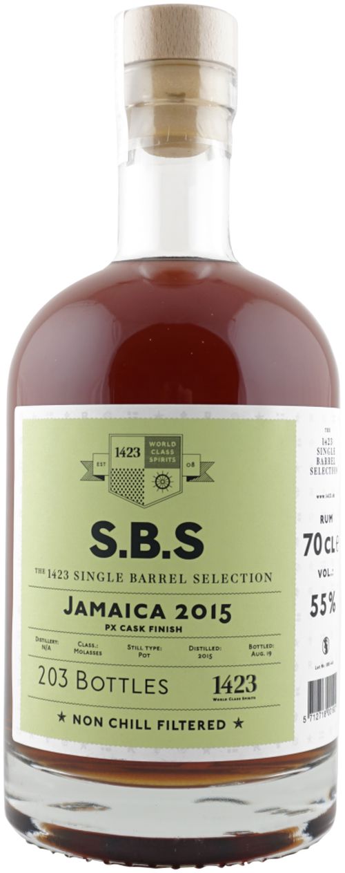 S.B.S Jamaica 4y 2015 0,7l 55% L.E. / Rok lahvování 2019