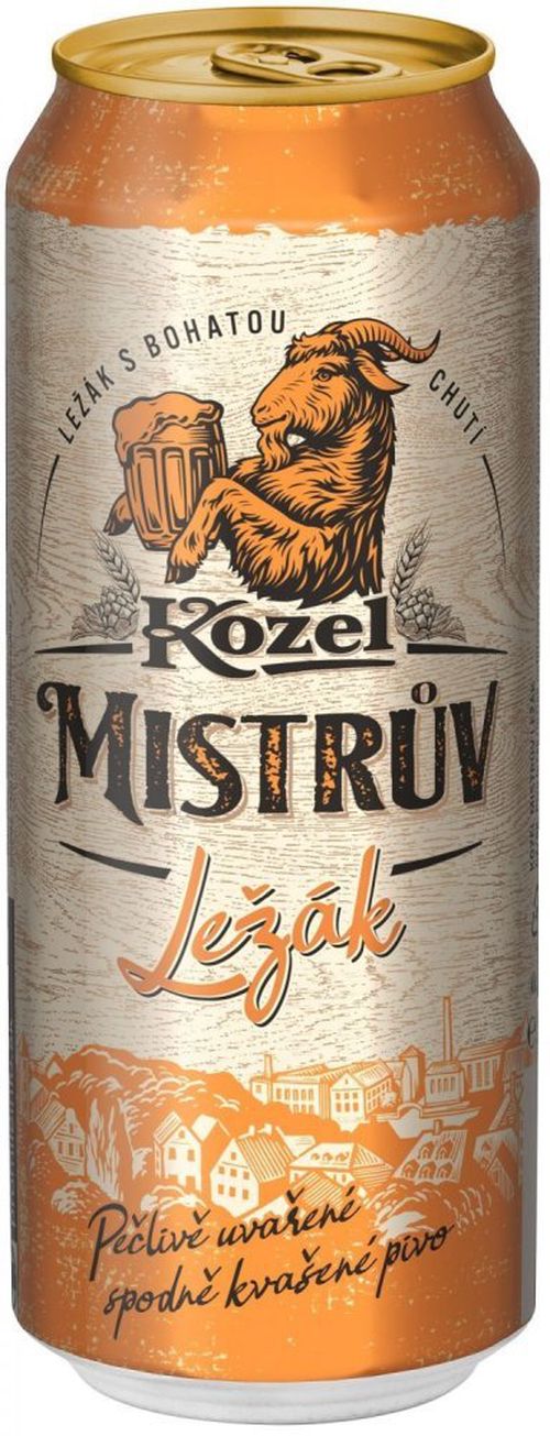 Kozel Mistrův ležák 12° 6×0,5l 4,8% Plech