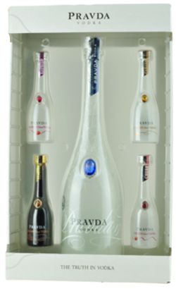 Pravda Vodka Set 39,44% 0,9L