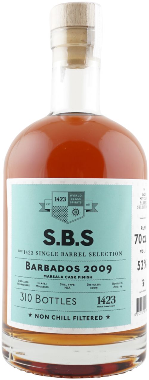 S.B.S Barbados 10y 2009 0,7l 52% L.E. / Rok lahvování 2019