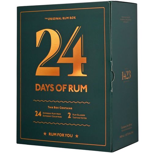 Rumový adventní kalendář 2024 24×0,02l 41,3% + 2x sklo GB