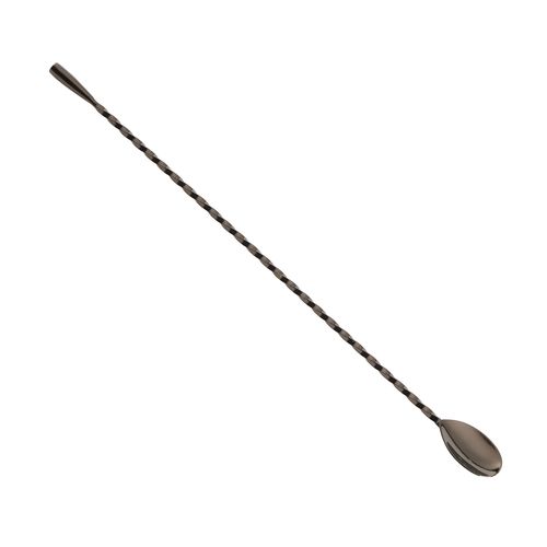Černá míchací lžička s kulatým zakončením Teardrop 40cm