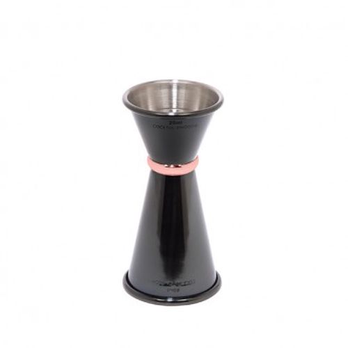 Matný černý Jigger Cocktail Kingdom 20 ml - 40 ml s měděným proužkem