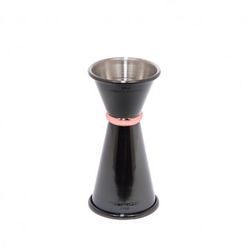 Matný černý Jigger Cocktail Kingdom 20 ml - 40 ml s měděným proužkem