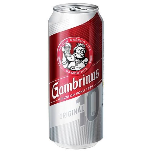 Gambrinus 10° 6×0,5l 4,3% Plech