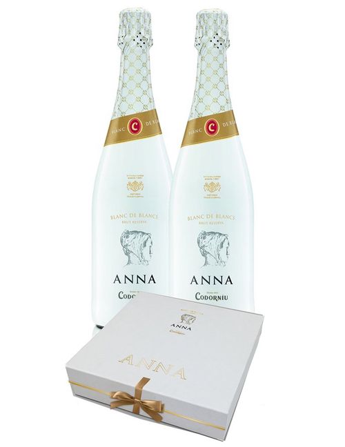 Anna de Codorníu Blanc de Blancs Brut Reserva 2×0,75l 11,5% + 2x sklo GB