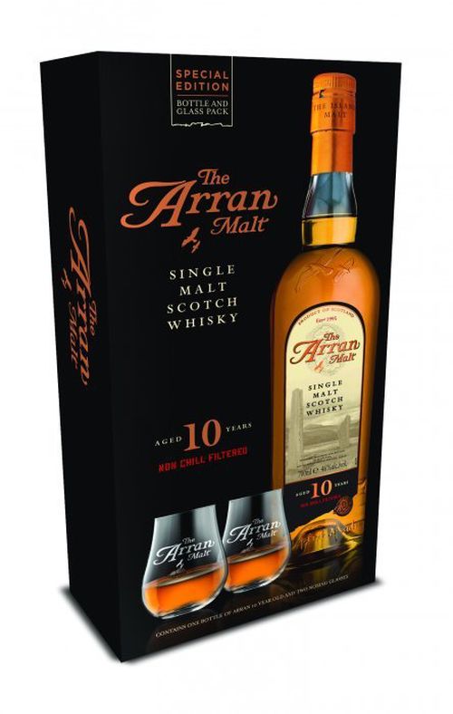 Arran 10y 0,7l 46% + 2x sklo GB