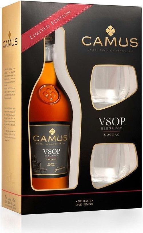 Camus VSOP 0,7l 40% + 2x sklo GB