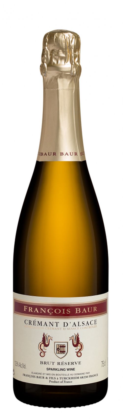 Crémant d'Alsace Brut Reservé Baur BIO Reserve 0,75l 12,5%