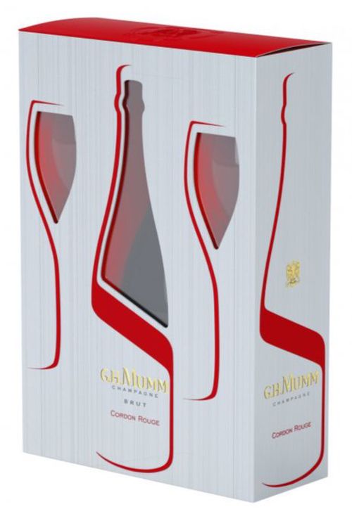 Mumm Cordon Rouge Brut 0,75l 12% + 2x sklo GB 2018