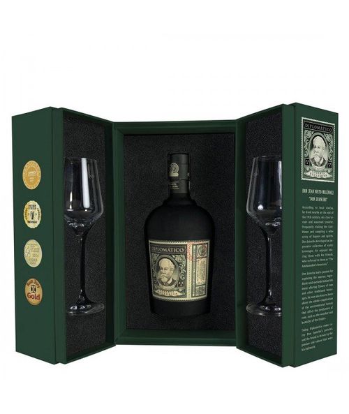 Diplomático Reserva Exclusiva Ritual set 12y 0,7l 40% + 2x sklo GB